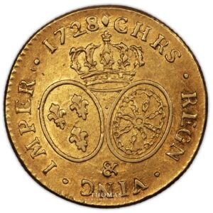 Gold Louis d'or Louis XV 1728 & aix reverse