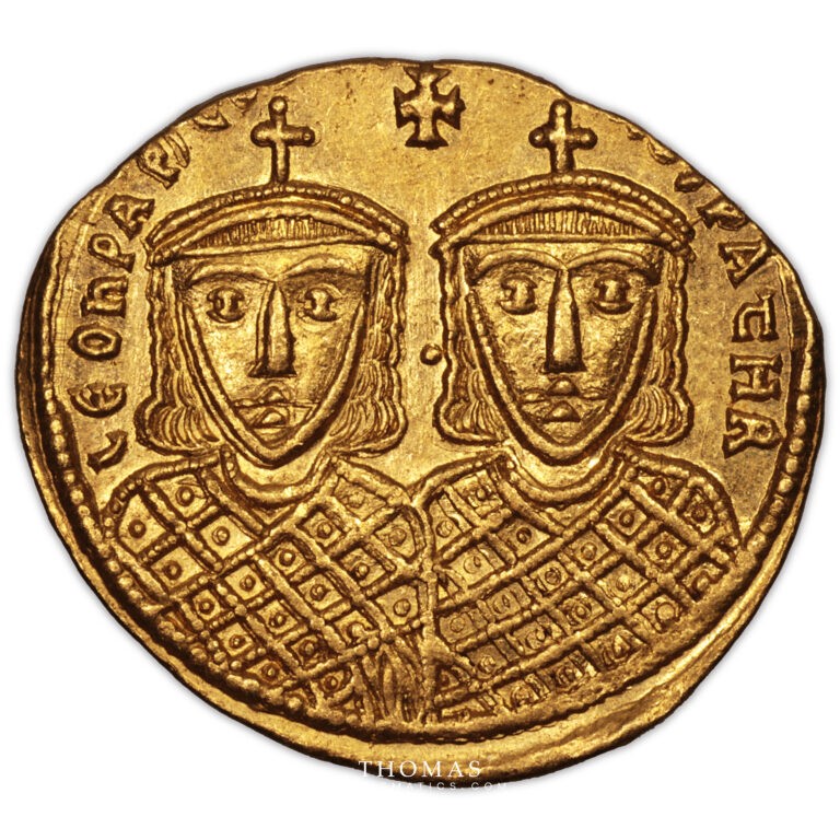 Monnaie - Byzantine Léon IV Le Khazar et constantin VI - solidus or revers