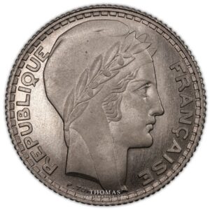 5 francs Turin 1929 Pattern essai nickel obverse