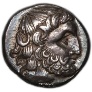 Danubian celts- silver Tetradrachm obverse
