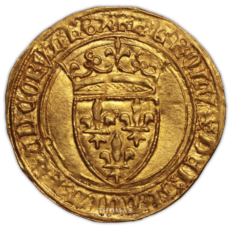 Coin - France  Charles VI - Ecu d'or - Treasure -  the One Hundred Years war obverse
