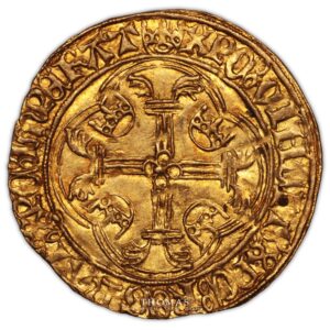 Louis XI - gold ecu dor a la couronne reverse