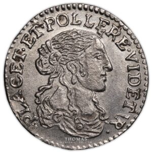 Monnaie - Monaco - Louis I grimaldi - douzieme d'écu - 5 sols - Luigino - 1668 avers