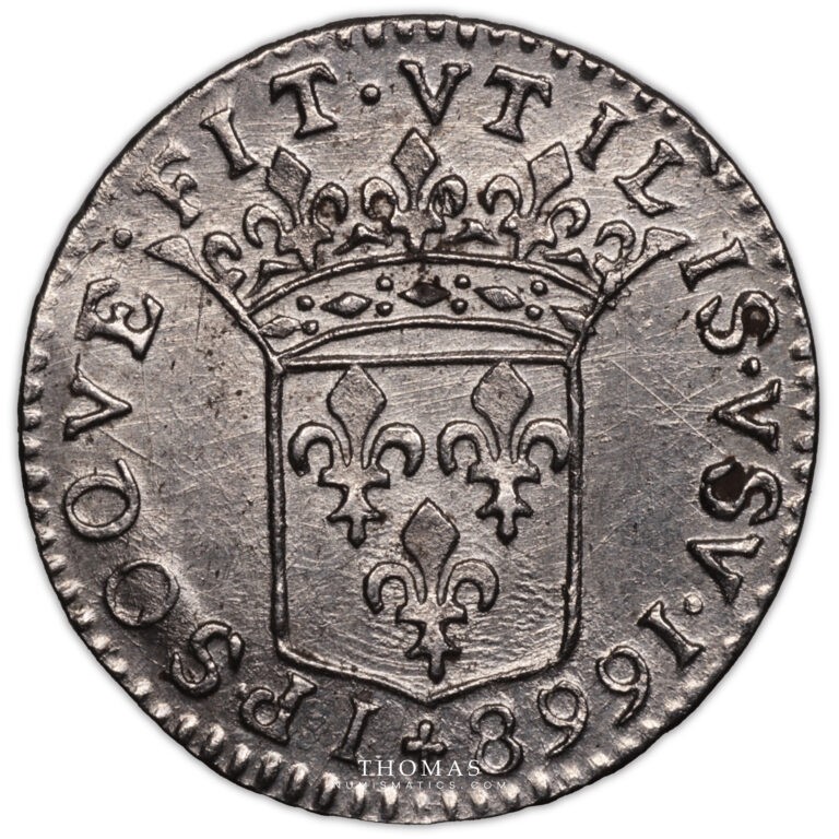 Monnaie -Monaco - Louis I grimaldi - douzieme d'écu - 5 sols - Luigino - 1668 revers