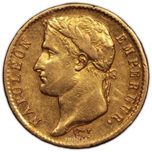 Napoleon I - 20 francs or 1808 U Turin - avers