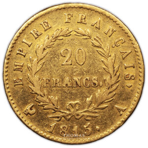 20 francs or 1815 A paris revers