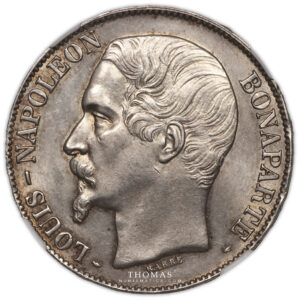 5 francs napoleon III obverse