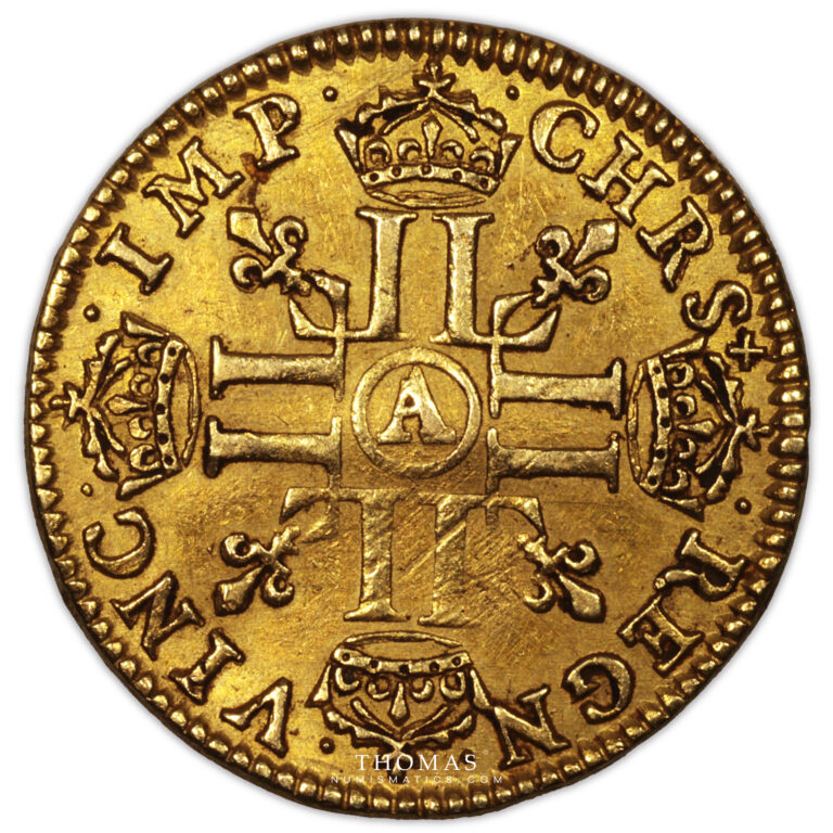 gold demi louis xiii 1643 A Paris reverse
