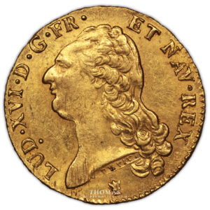 gold double louis xvi or probable Vendée treasure 1787 I obverse