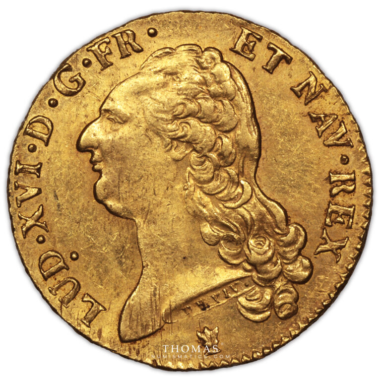 double louis xvi or probable trésor vendée 1787 I avers