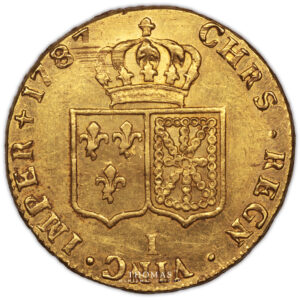 double louis xvi or probable trésor vendée 1787 I revers