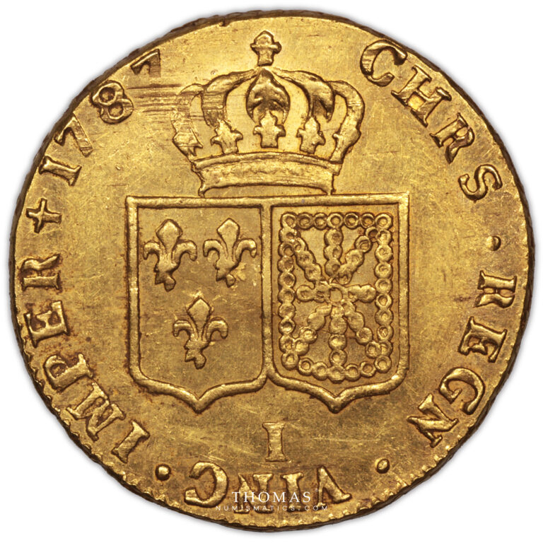 double louis xvi or probable trésor vendée 1787 I revers