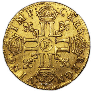 Gold - Louis XIV - Louis or mèche longue 1649 F angers reverse