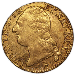 gold louis xvi louis or trésor vendée 1787 A obverse