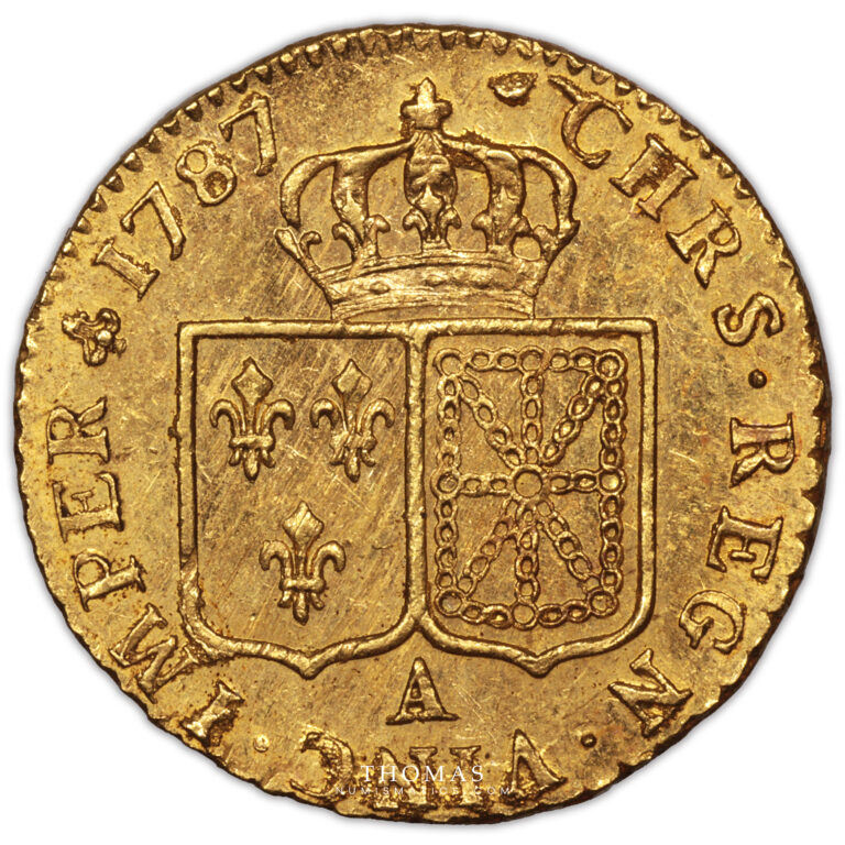 gold louis xvi louis or trésor vendée 1787 A reverse
