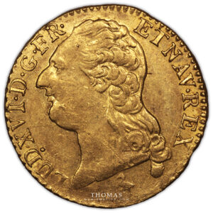 gold Louis xvi or 1787 A probably Vendée treasure obverse