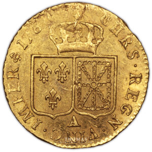 gold Louis xvi or 1787 A probably Vendée treasure reverse