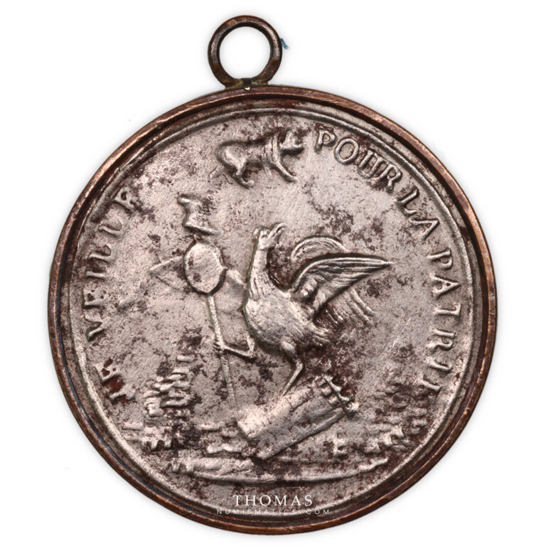 Palloy Medal - Louis XVI - La convention - veille pour la patrie - two iron planchets - suspension ring reverse