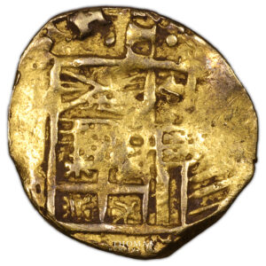 Coin - Espagne Felipe II - gold 2 Escudos - Kingdom of Spain -reverse