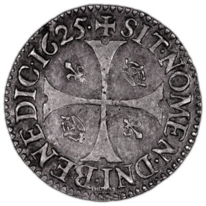 France Louis XIII - pattern silver Douzain 1625 A Paris  reverse