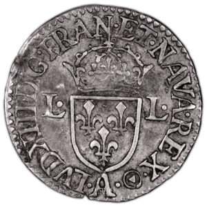 Monnaie - France Louis XIII Essai en Argent du Liard A Paris 1625 - Écu de France couronné-Avers
