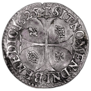 France Louis XIII - pattern silver douzain 1625 A Paris  reverse