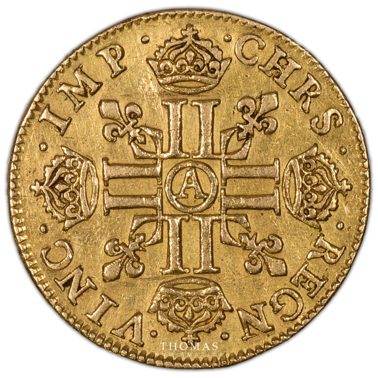 Monnaie - France Louis XIII Louis d'or de Warin à la mèche courte - 1640 Paris-Revers