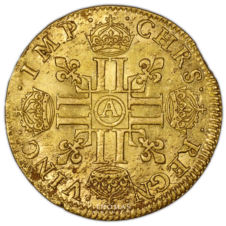 Monnaie - France Louis XIII Louis d'or de Warin à la mèche courte - 1641 Paris-Revers