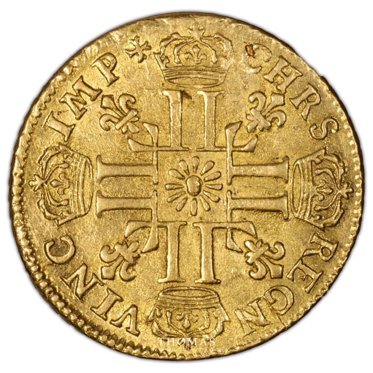 coin - France Louis XIV - Gold - Louis d'or au soleil de Bearn - 1709 Pau-reverse