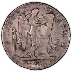 Monnaie - France - Louis XVI - écu constitutionnel 1793 BB Strasbourg - Type Français revers