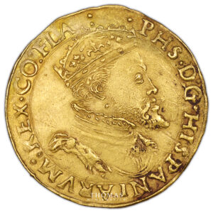 Monnaie - Pays-Bas Espagnols Philippe II - Réal Or Bruges - Comté de Flandre-Avers