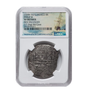Phillip III Rill Cove 8 Reales ND (1598-1621) VF Details (Sea Salvaged) NGC avers