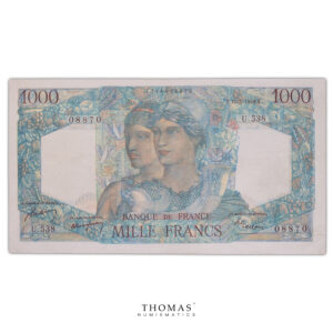 Banknote - False 1000 Francs Minerve et Hercule - Case St-Tropez obverse