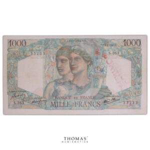 Billet - France Faux 1000 Francs Minerve et Hercule - Ceslaw Bojarski - Contremarque-Avers