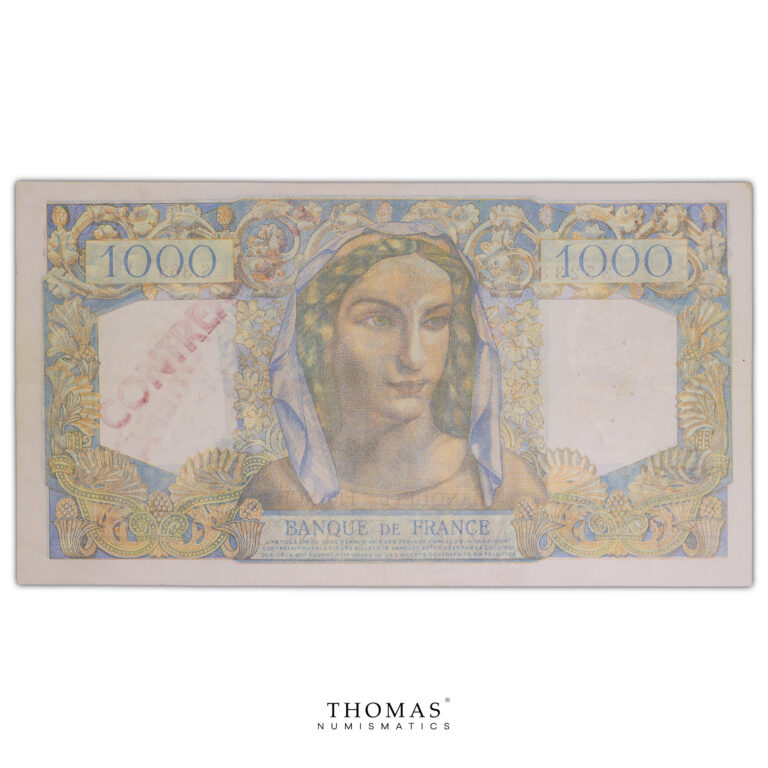 Banknote - France Fake - 1000 francs Minerve et Hercule - Counterfeiter - Ceslaw Bojarski reverse
