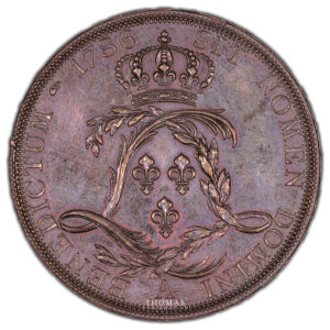 coin – France Louis XVI – Écu de Calonne Bronze – proof planchet reverse