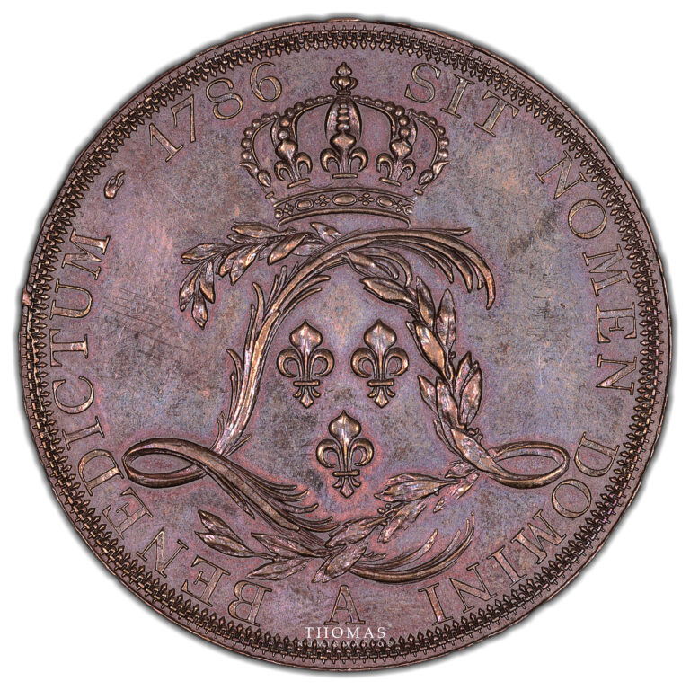 Monnaie – France Louis XVI – Écu de Calonne – flan bruni-Revers
