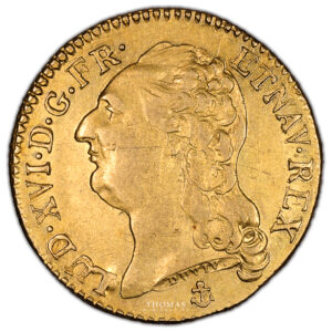 Coin – France Louis XVI – Louis d’or à la tête nue – 1786 H La Rochelle obverse