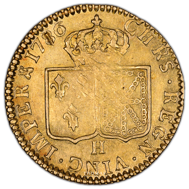 Monnaie – France Louis XVI – Louis d’or à la tête nue – 1786 H La Rochelle-Revers