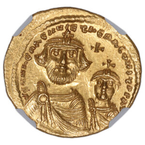 Coin - Byzantine empire - Gold Solidus - Heraclius and Heraclius Constantin 613-641 - NGC MS 4/5 4/5 obverse