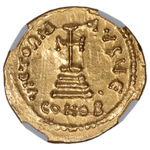 Coin - Byzantine empire - Gold Solidus - Heraclius and Heraclius Constantin 613-641 - NGC MS 4/5 4/5 reverse
