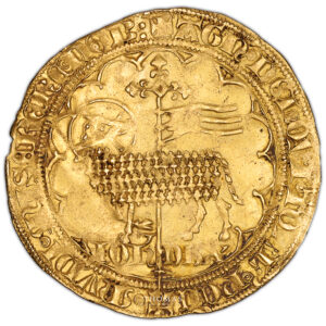 Monnaie - France Jean II le Bon - Mouton d'or - 1355-Avers