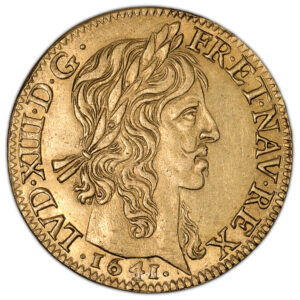 Monnaie - France Louis XIII Louis d'or à la mèche Longue - 1641 A Paris-Avers