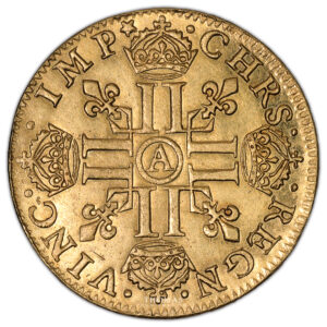 Monnaie - France Louis XIII Louis d'or à la mèche Longue - 1641 A Paris-Revers