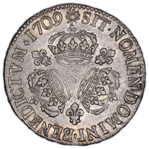 Coin - France Louis XIV - Écu aux 3 Couronnes - 1709 S Reims reverse