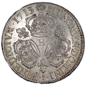 Coin - France Louis XIV - Écu aux 3 Couronnes - 1713 - H La Rochelle - PCGS MS 61 reverse