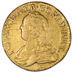 Coin - France Louis XV - Gold -  Louis d'or aux Lunettes - 1735 A Paris obverse