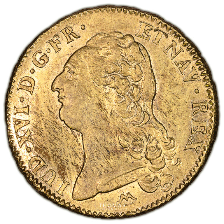Coin - Gold France Louis XVI Double Louis d'or aux écus accolés - 1786 N Montpellier-obverse