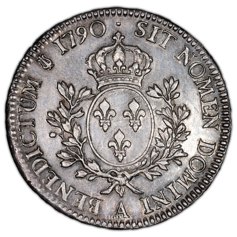 Monnaie - France Louis XVI - Ecu aux branches d'olivier - 1790 A Paris-Revers