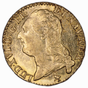 Coin - France  Louis XVI - Gold Louis d'or à la tête nue 1788 A Paris - Vendée Treasure obverse